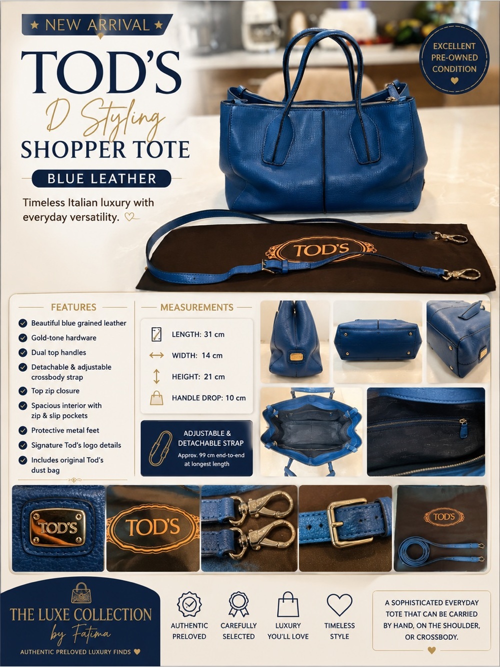 TOD’S D STYLING SHOPPER TOTE